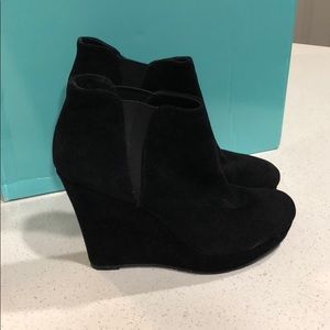 Suede Black Booties